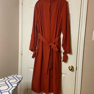 H&M Red/Orange Long Overcoat